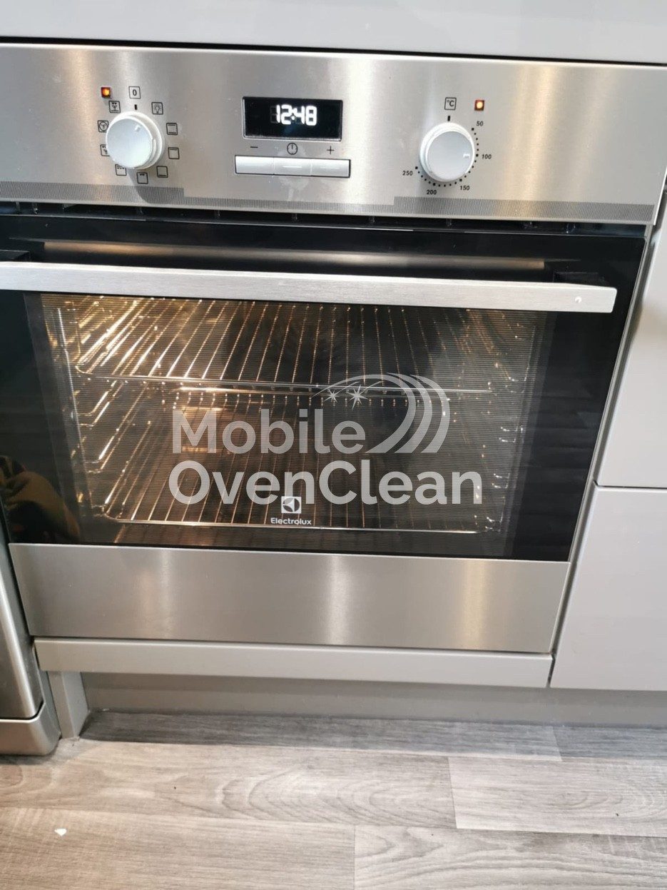 Oven after professional cleaning in Index — sparkling clean result
